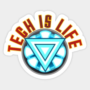 Tech Is Life (Arc Reactor) Sticker